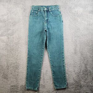Vtg 90's High Waist Tapered Straight Leg Jeans Women's 6 Denim Ankle Mom 26x28"